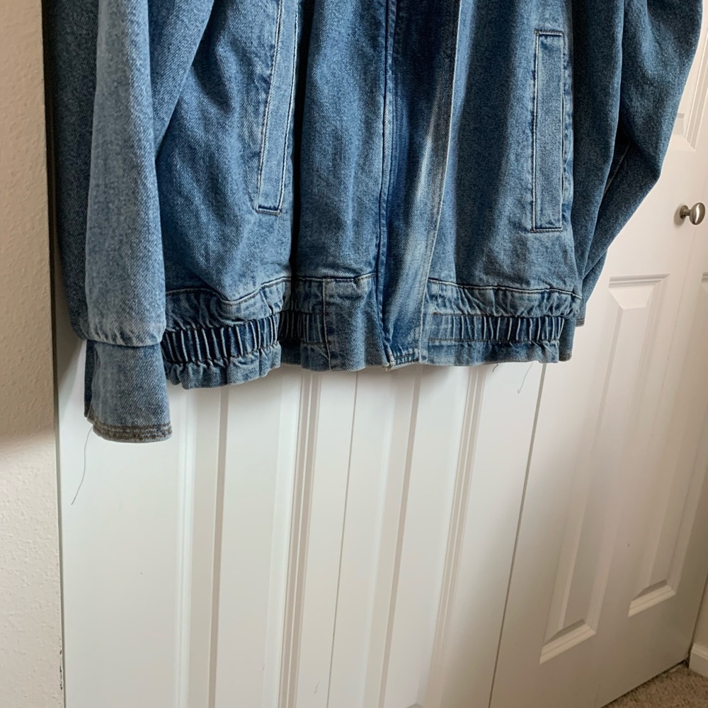 Nasty Gal Blue Jean Jacket with Detachable zip off sleeves - Picture 3 of 9
